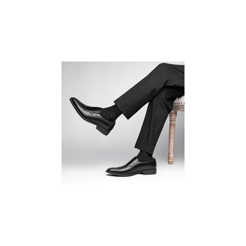 Foxsense Business Shoes, Men's Leather Loafers, Dress Shoes, Comfortable for Walking, Lightweight,