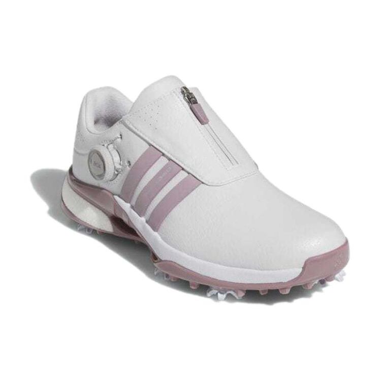 adidas Tour360 Bequeme Vielseitige Stoßdämpfende Strapazierfähige Low-Top Golfschuhe Damen Golfschuhe Lila Weiß IG8122