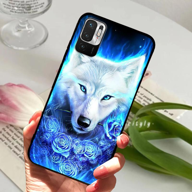 Für Redmi Note 10 5G Hülle M2103K19C Tier Silikon Weiches TPU Handyhüllen Für Xiaomi Poco M3 Pro 5G Stoßfest Bumper Fundas