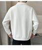 Men's Trendy V-Neck Fleece-Lined Polo Sweatshirt - Autumn/Winter 2025 Collection