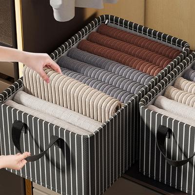 1Pc Household Foldable Clothes Storage Box With Steel Frame Storage Box T-Shirts And Trousers Storage Box