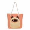 Multifunctional Cartoon Cat Printed Thick Rope Shoulder Beach Bag Casual Large Capacity Handbag 0116 CLE