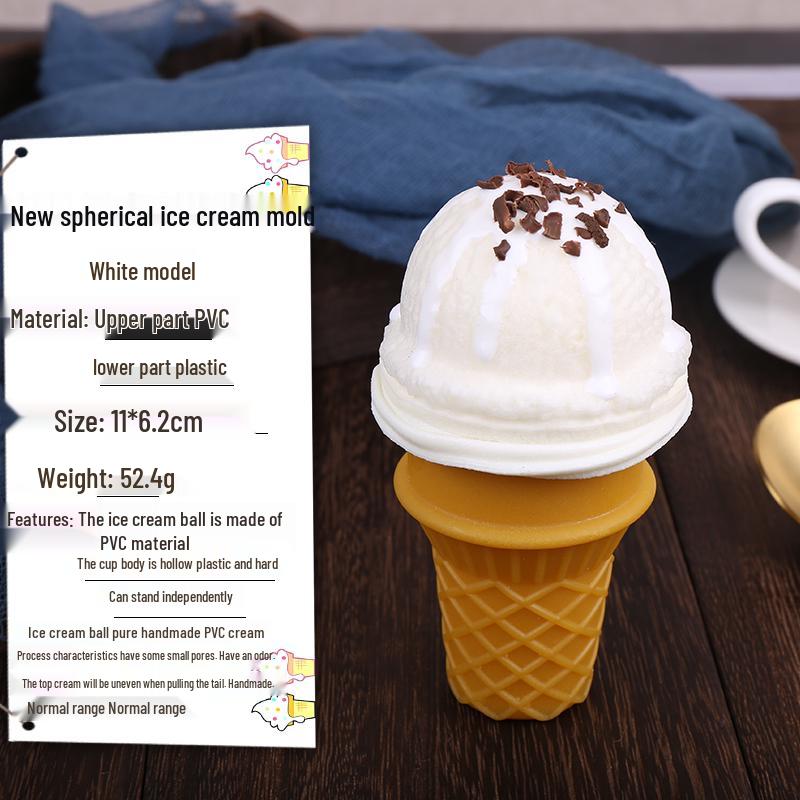 Chocolate Cream Crispy Cone Dessert Toy Photo Prop