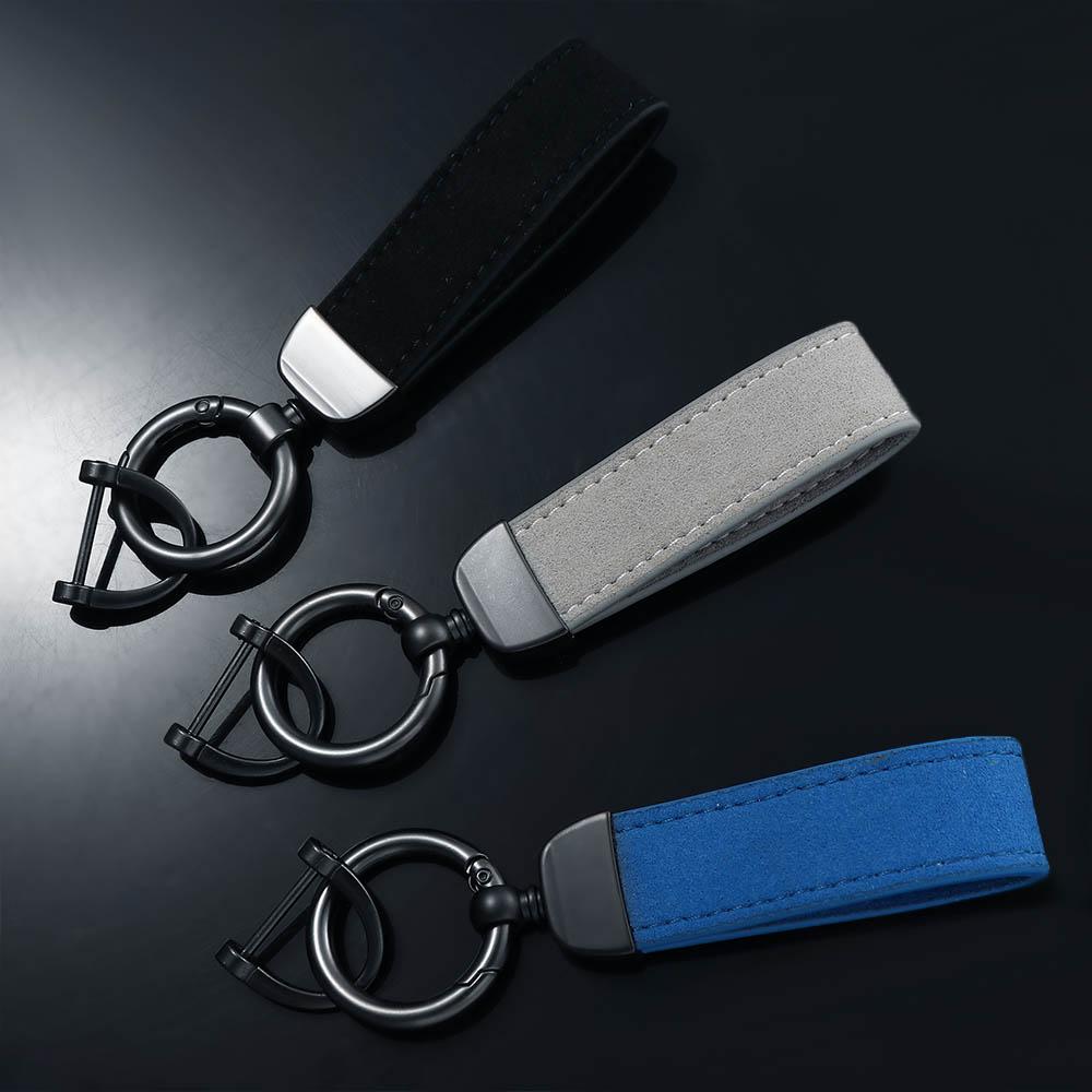 

Брелки для ключей с пряжкой, деловой подарок, ремешок для ключей из замши, кожаный шнурок, брелок для ключей, держатель для автомобильного брелока