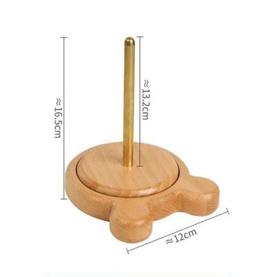 Household Wooden Yarn Holder Wool Ball Rotatable Sewing Thread Spool Removable Spinning Knitting Tools Beginner