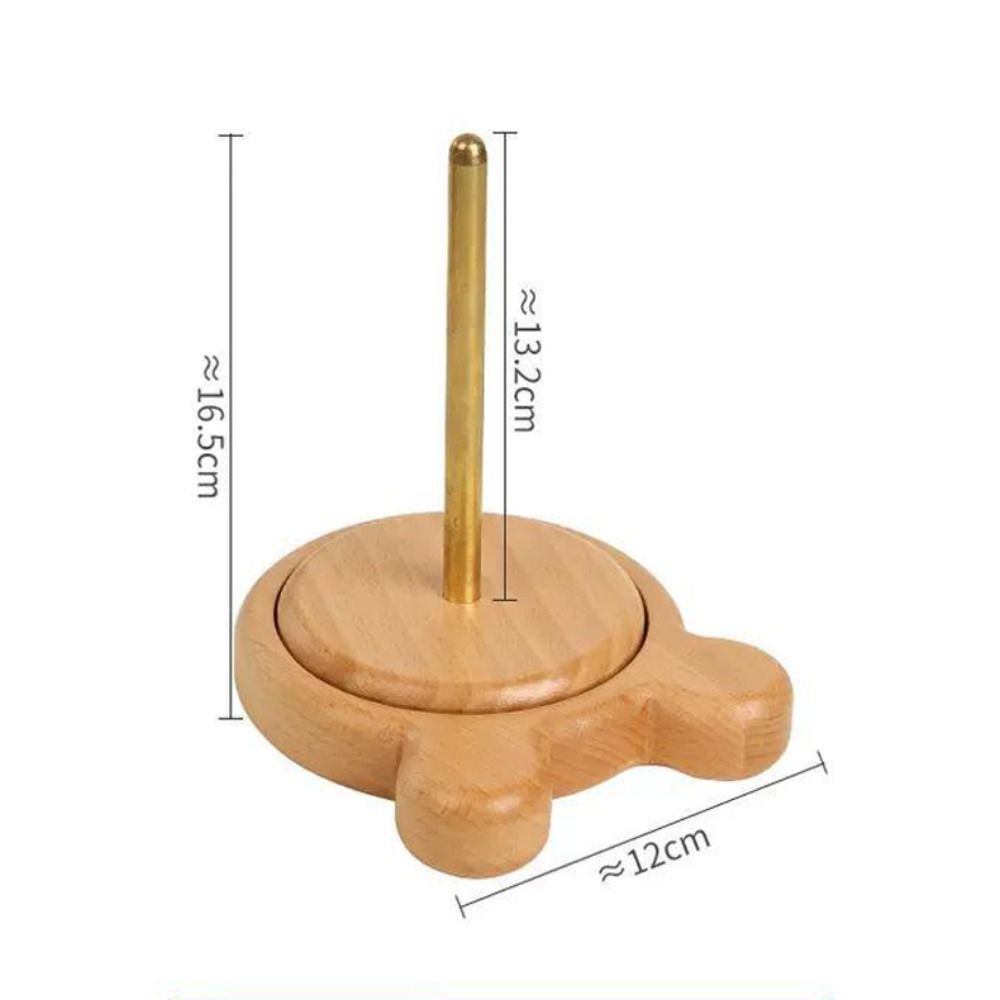 Household Wooden Yarn Holder Wool Ball Removable Winder Stand Tool Rotatable Crochet Accessories Stand Beginner
