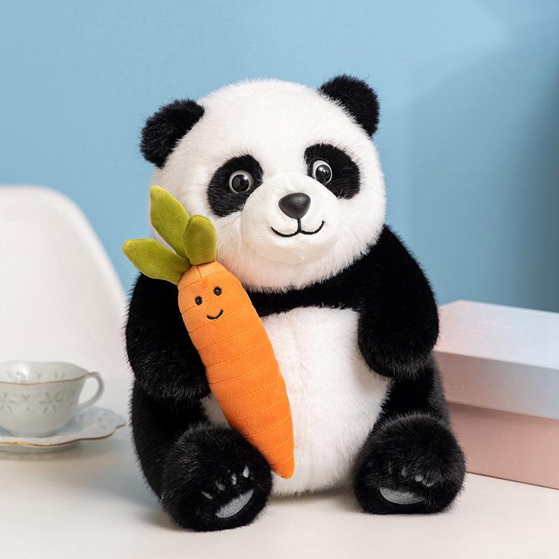 

Cartoon Simulation Carrot Panda Doll Plush Toy Doll Children Sleep Comforting Pillow Holiday Gift 23cm 0.15kg