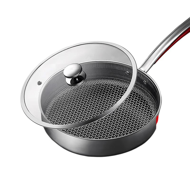 KOBACH 3rd Gen 316L Stainless Steel Honeycomb Frying Pan, Universal Cooktop