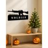 Vintage Metal Soldier Sculpture Wall Art Home Decor Outdoor Garden Ornament Unique Memorial Gift For Men Veteran