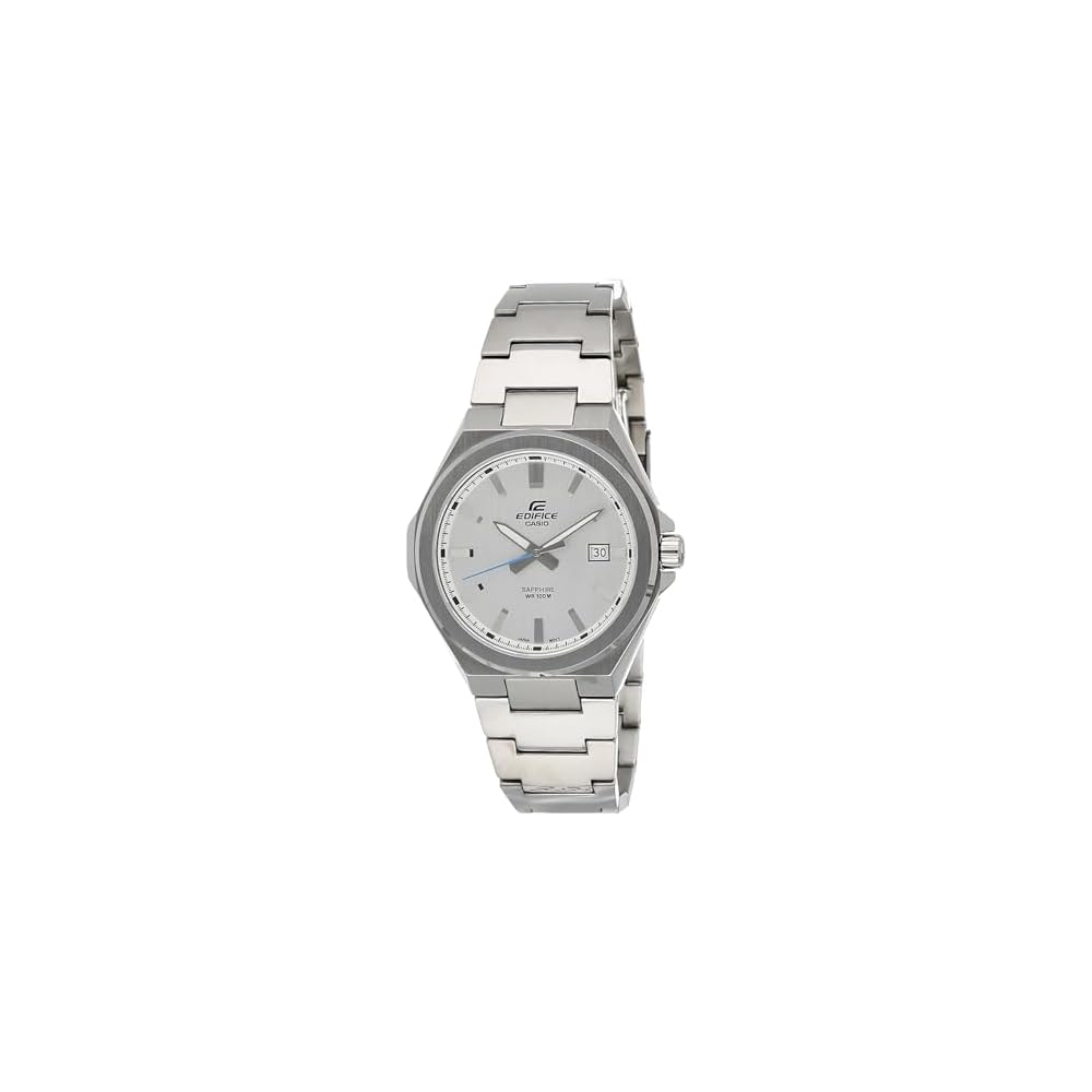 Casio Edifice Men's Quartz Date Display Sapphire Crystal Watch EFB-108D-7AV Silver 45mm Modern Design