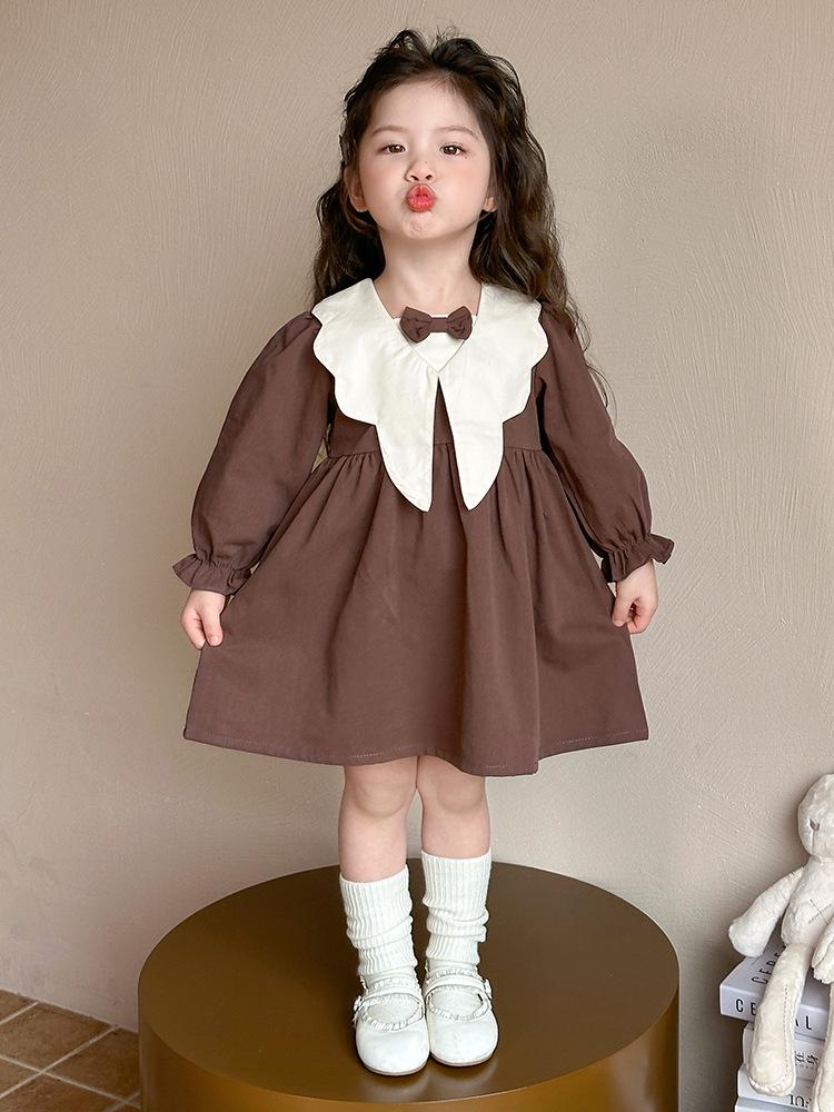 Autumn Korean-Style Academy Dress for Baby Girls – Infant Princess Fashion