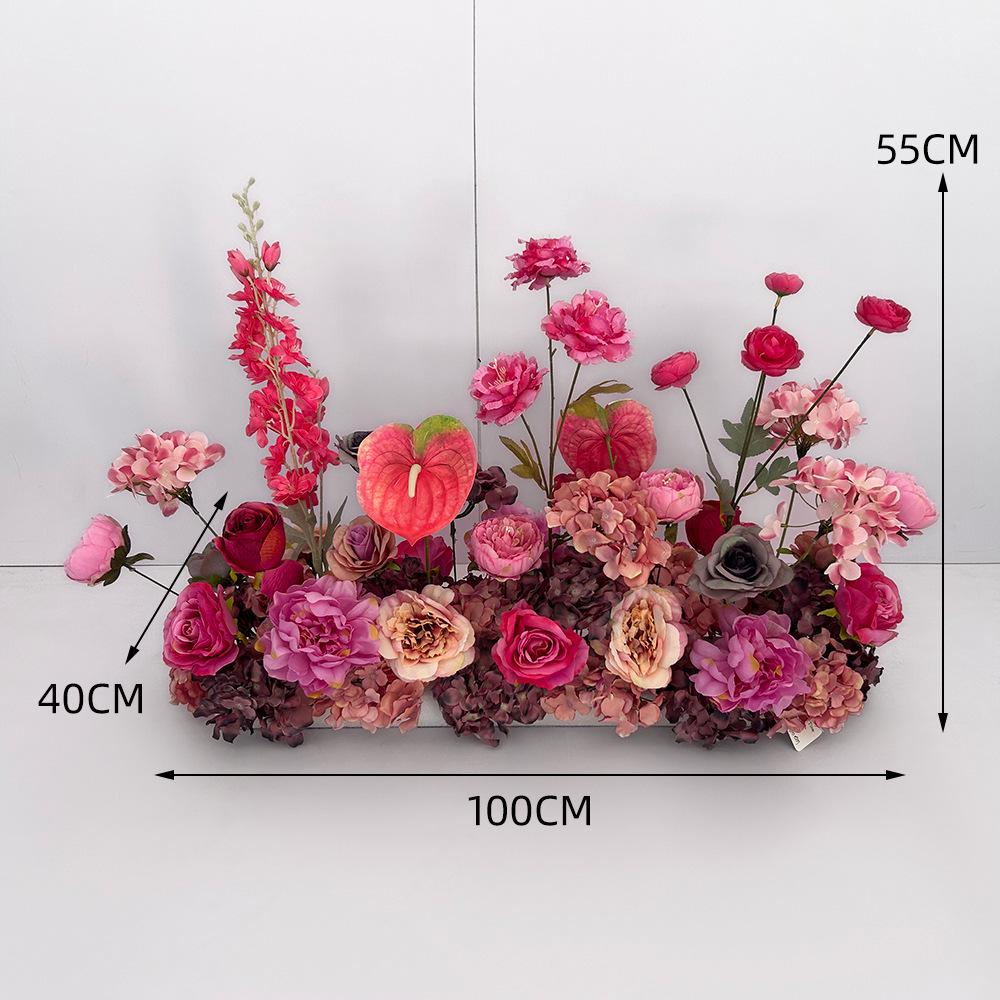 Korean Style Silk Floral Aisle Arrangement for Wedding Decoration