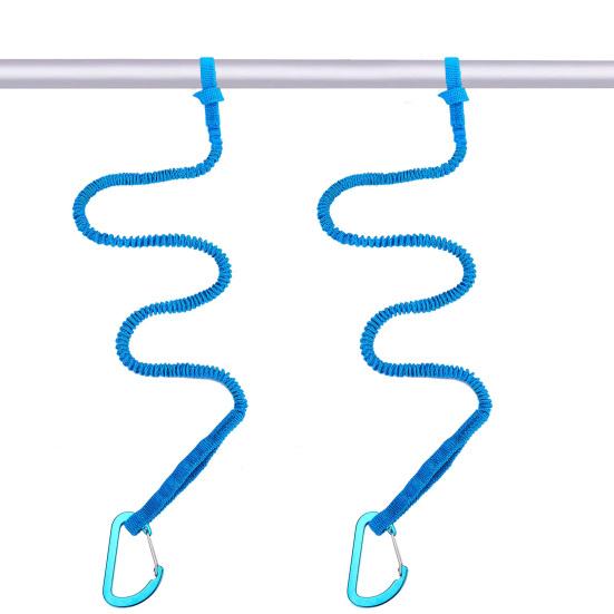 1/2/4Pcs Kayak Paddle Leash Elastic Bungee Strap Lanyard Rope Lightweight Kayak Rod Leash for Boating Fishing Rafting Canoeing