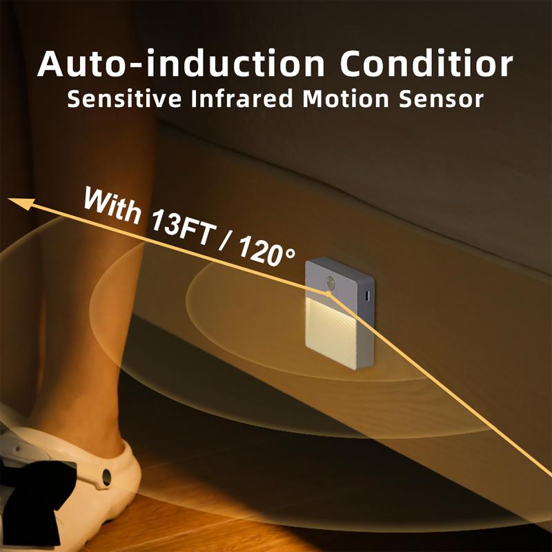 1 Pcs RGB Night Light LED Motion Sensor Color-Changing Lamp Indoor Decoration LED Illumination for Corridors Bedroom Lighting