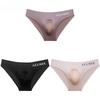 3PCS Men's Ice Silk Seamless Triangle Underwear Nude  Feeling Sports Quick-Dry Thin Soft Type Elastic and Breathable for Summer