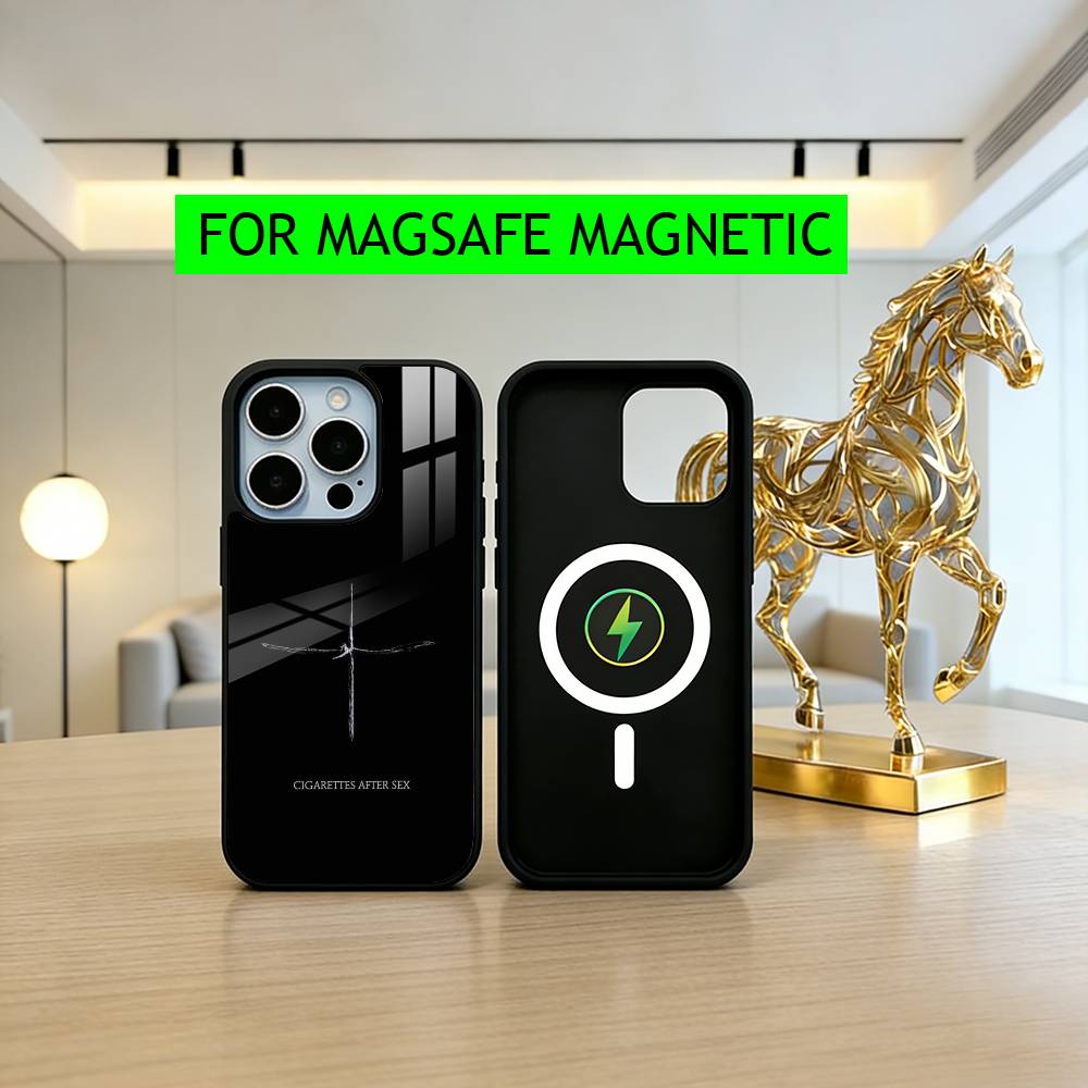 C-Zigaretten A-Nach dem Sex Abstraktes Band Handyhülle Für iPhone17,16,15,14,13,12,11 Plus,Pro Magnetisch Für Magsafe Kabelloses Laden