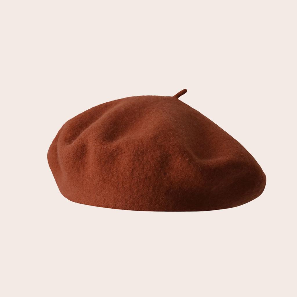Einfarbig Trend Baskenmütze Mädchen Winter Vielseitig Japanisch Literarisch und Retro Malerhut Damen Herbst