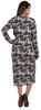Bimba Printed Long Bodycon Dress With Pockets For Women Full Sleeves Dress Midi