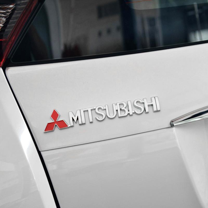 Auto 3D Aluminium Abzeichen Auto Styling Karosserie Auto Seite Kotflügel Dekorative Aufkleber Für MITSUBISHI Lancer EX Competition Outlander ASX