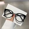 New Vintage Cat Eye Glasses Frame New Stylish Semi Metal Rim Women Eyewear Trendy Brand Design Non-prescription Eyeglasses