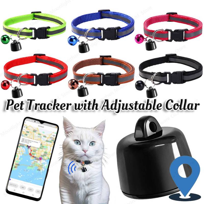 NEW Gps Tracker with Adjustable Collar System FindMy App Air Tag Smart Bluetooth Locator Child Finder Bag Anti-Loss Pet Collar
