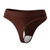 Bezešvá tanga s nízkým vzestupem pro ženy Jednobarevné Vysoce strečové sportovní G-string Dívčí měkké, prodyšné, okouzlující spodky