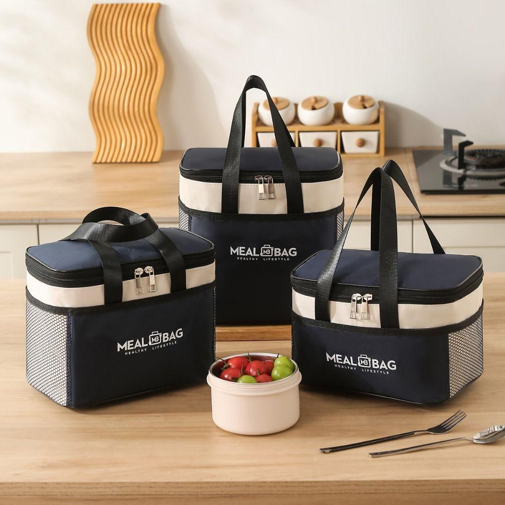 Aluminum foil Lunch Box Storage Bag Oxford Thickened Thermal Insulation Bag Insulated Large Capacity Portable Ice Pack Women