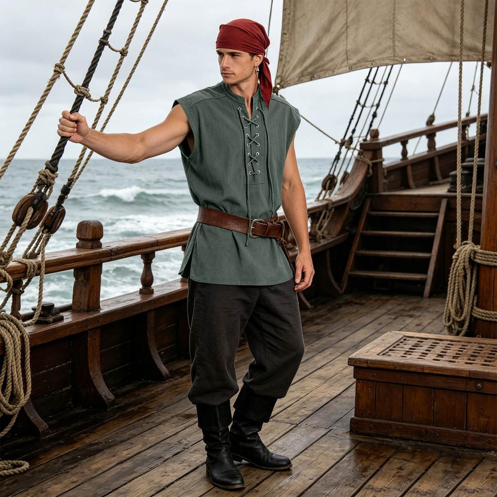 Men's Retro Vest for Costume and Casual Wear