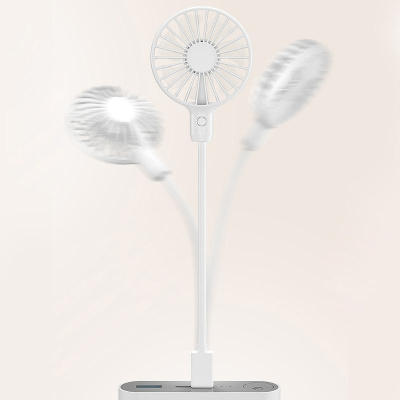 USB Tischventilator Verstellbarer Biegsamer Hals Design 1 Geschwindigkeit Leiser Motor für Zuhause Büro Außenbereich 5V Eingang