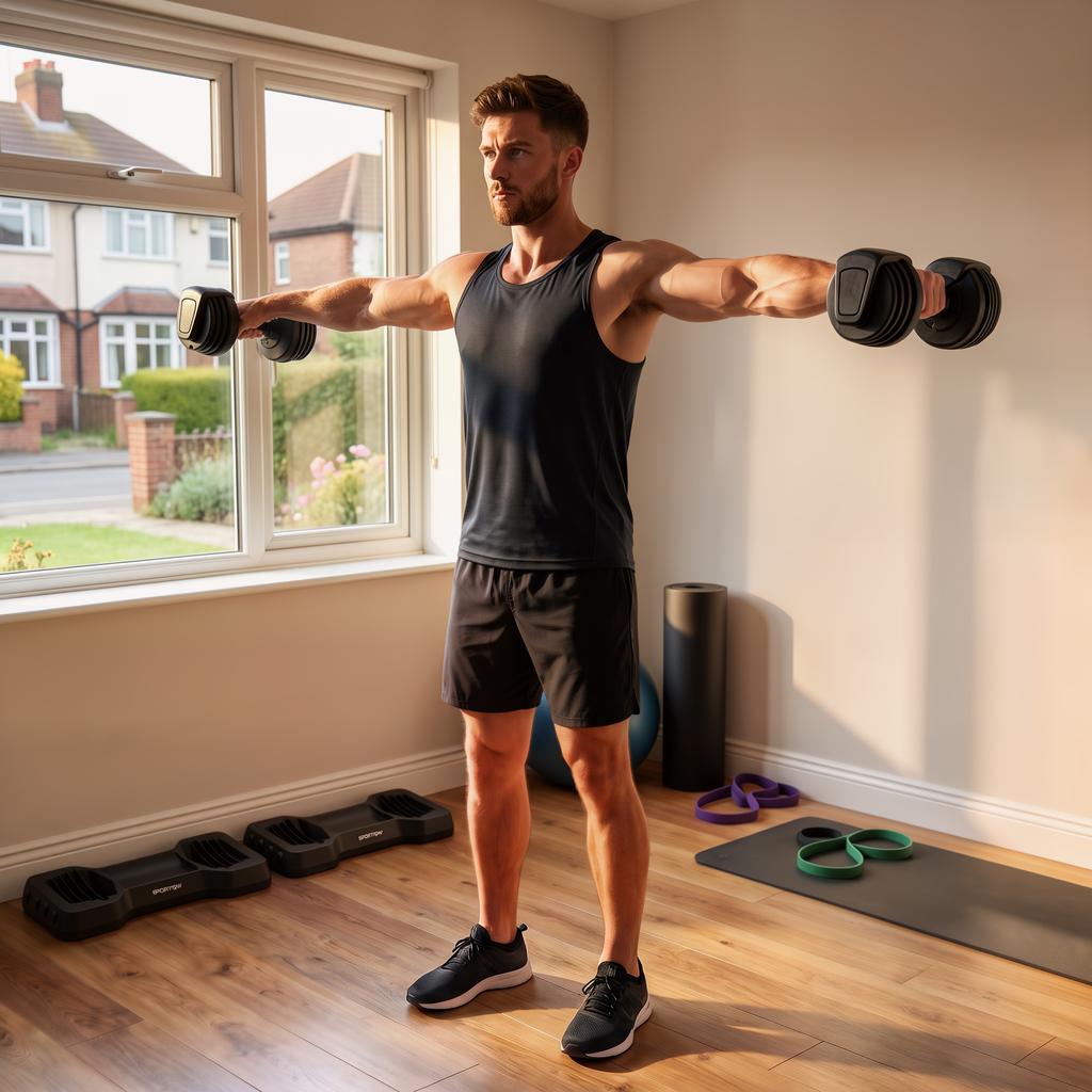 Quick-Adjustable Dumbbells, 5 Levels, 2 X 11 Kg, Safety Lock, Non-Slip Handle, Storage Bases, Black