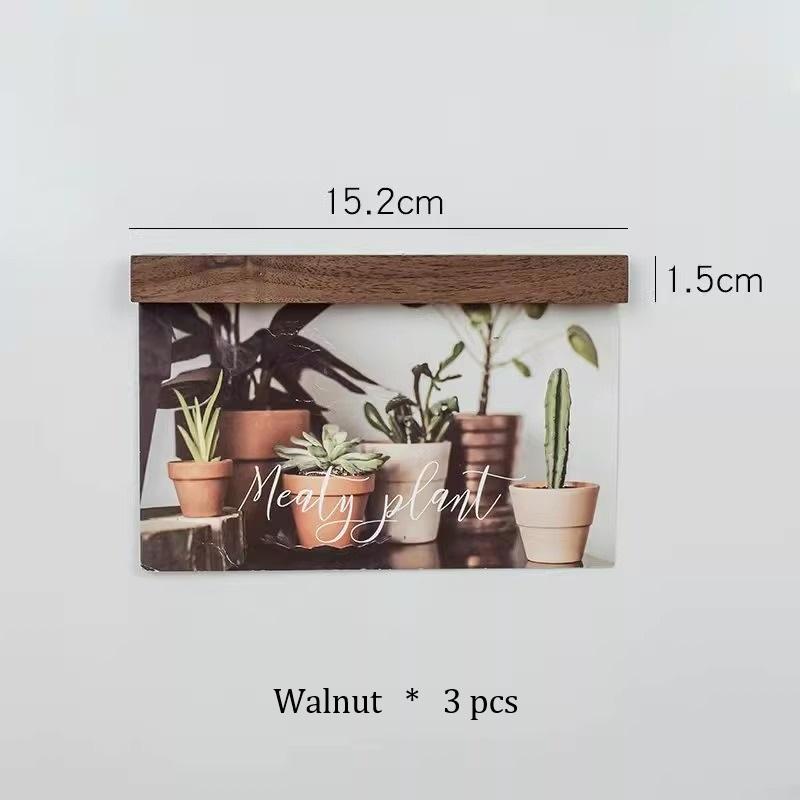 Magnetic refrigerator magnet message board magnetic decoration solid wood simple creative Japanese handmade literary home