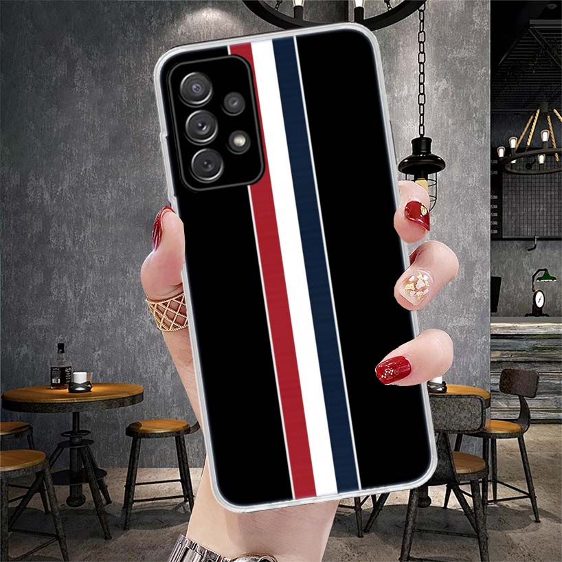 Luxury Sports Line Cool Stripes Soft Phone Case For Samsung Galaxy S22 S23 S24 S25 Edge S26 Ultra S20 FE S21 Plus + Fundas Coque