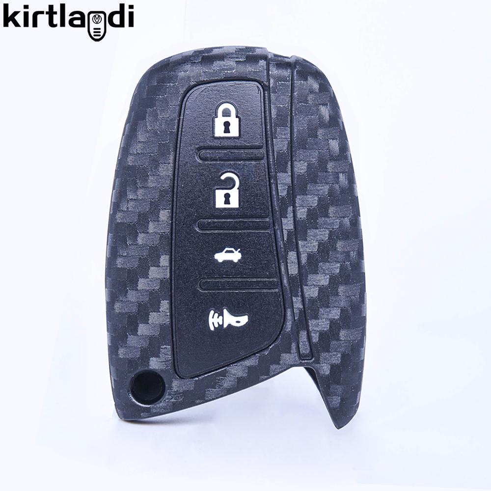 

Мягкий силиконовый чехол-протектор для ключа из углеродного волокна для Hyundai Genesis G80 Grandeur HG Santa Fe 3 IX45 Пульт брелок аксессуары чёрный