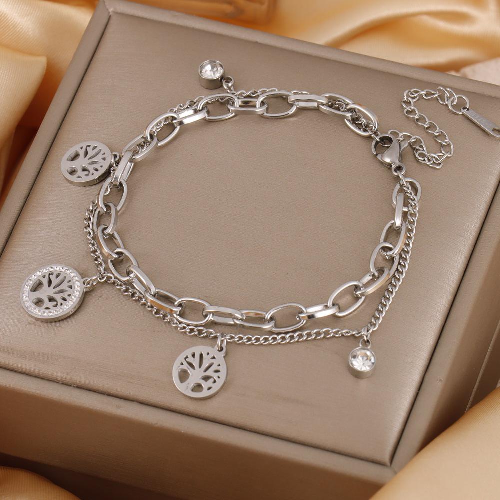 18K Gold Plated Titanium Steel Bracelet - Colorfast, Stylish, and Versatile Stainless Steel Jewelry