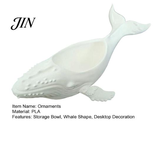 Décoration d'intérieur nautique Bol de rangement Baleine à bosse, avec rainure creuse, texture relief imprimée en 3D Style océanique Décoration de bureau, pour bijoux