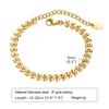 Women's Chic Chokers Necklaces, Gold Color Stainless Steel Wheat Chain Bracelet, Collar Necklace, Fashion Jewelry Gift To Girls