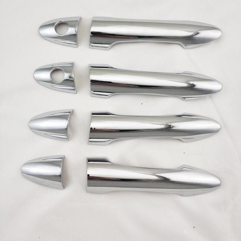 8PCS Chrome Car Accessories Plated Door Handle Bowl Cover Trim Paste Style For Kia Picanto Morning 2011 2012 2013 2014 2015