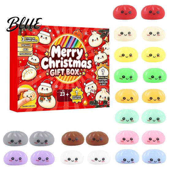 Advent Calendar for with Mini Toy Box Dumplings Squeeze Christmas Party 24-Day Countdown Activity Family
