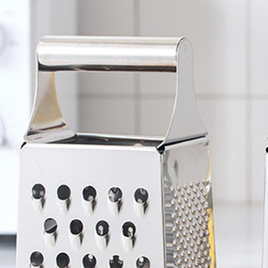 9 Inch 4 Sides Vegetable Grater with Handle Sharp Blade Non-slip Base Ergonomic Design Multi-functional Stainless Steel