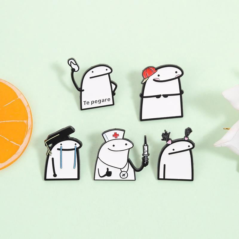 Meme Character Enamel Brooch Creative Cartoon Lapel Pin Funny Badge Exquisite Fashion Jewelry Gift For Friends Men Women