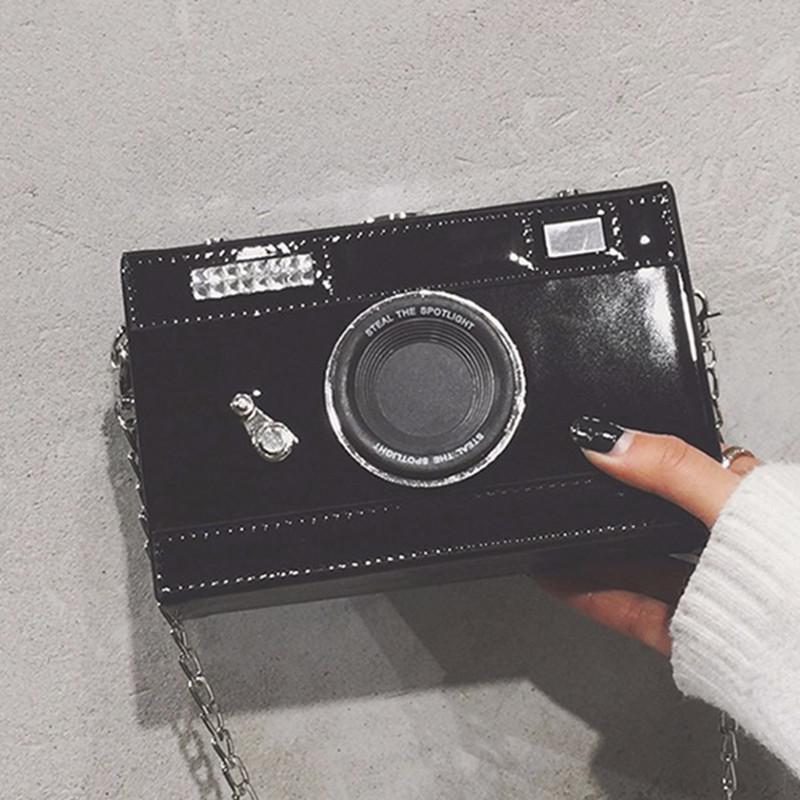 Box bag women 2025 new Korean version fashion retro personality creative versatile chain crossbody camera bag