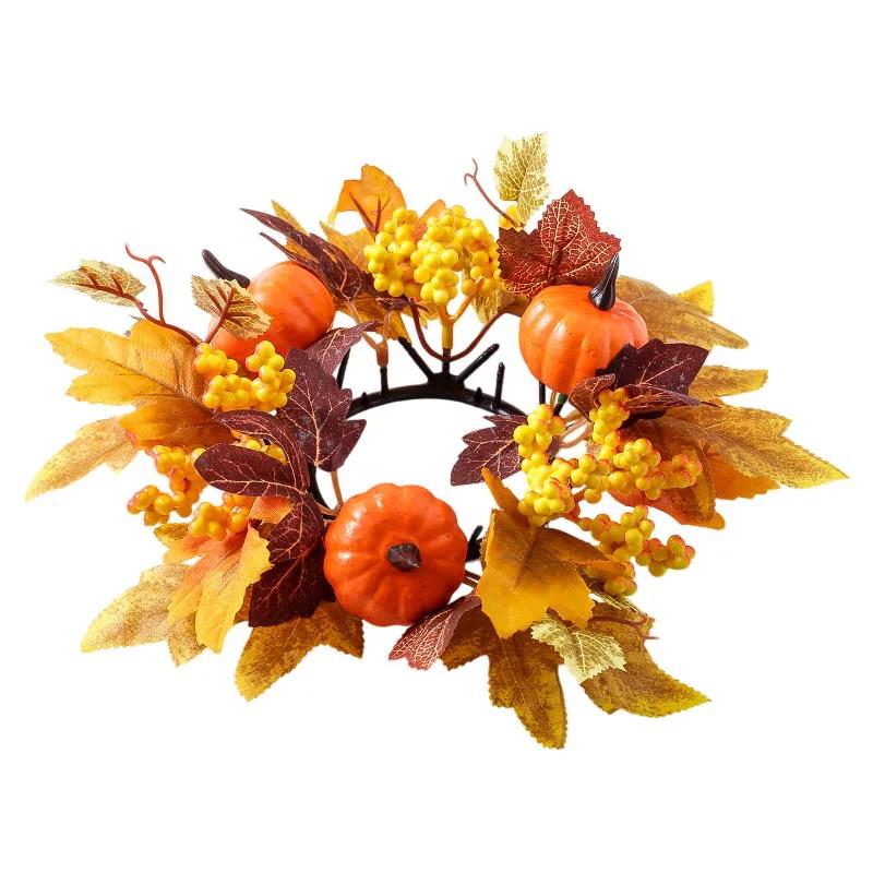 

Pumpkin Berry Harvest Wreath Exquisite Workmanship Autumn Floral Wreath Maple Wreath Thanksgiving Day Dining Autumn Decoration