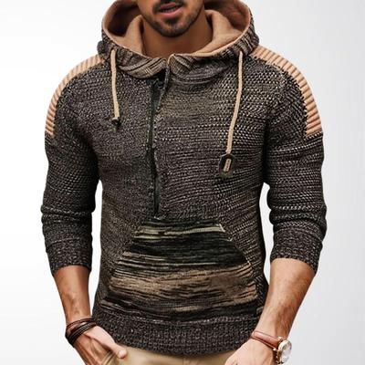 Men's Autumn/Winter Hooded Knit Sweater Pullover