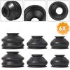 Universal 6pcs Rubber Ball Joint Dust Boot Suspension Steering Boot Cover Tie Rod Linkage