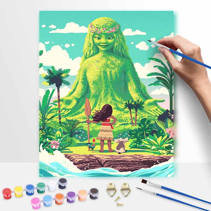 Disney digital oil painting Moana Te Fiti diy coloring handpainted handpainted filling home decoration gift for wall art decor ideas 20x30cm