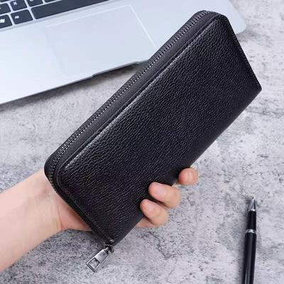 Men's Large Capacity Multi-Card Zipper Wallet & Phone Clutch