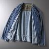 Collarless Denim coat Men's Spring and Autumn Japan fashion Retro Fashion Brand Patchwork Top Export Overplus Order Men's Clothing Jacket