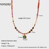 Delicate Jewelry Stainless Steel Mix Color Beads Natural Stones Charms Beaded Bracelet Necklace for Party