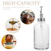 SAFIGLE Glass Syrup Dispenser Pump Bottle Lotion Soap Honey Dispenser Reusable 8.66X3.18In Compact Pump Lid for Kitchen Coffee Bar