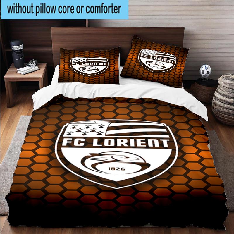 3PCS Lori-ent Football Club Bedding Set,Including 1pc Duvet Cover And 2pcs Pillowcases Perfect for Bedroom, Dormitory, Fan Christmas gift
